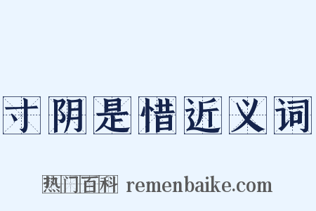 寸阴是惜近义词是什么意思的图片
